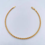 Rope Bracelet 1.5gr / 19.1cm / 2.1mm Yellow Gold +3 18K &