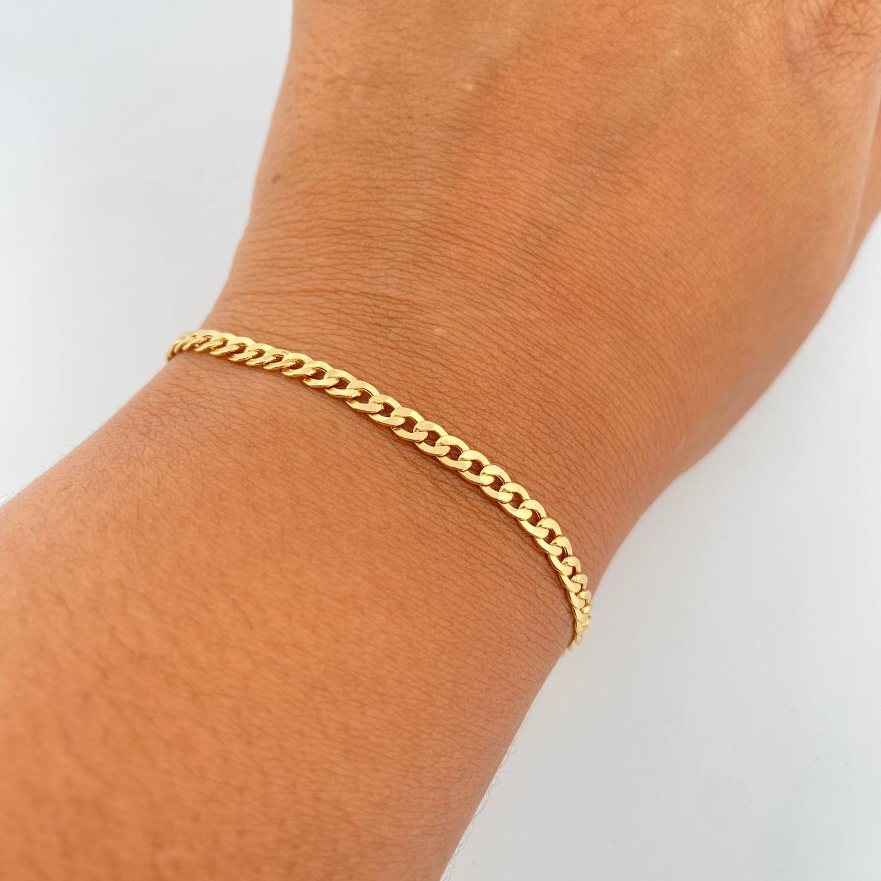 Pulso Cubano 2.35gr / 19cm / 3.3mm Oro Amarillo +0 18K &