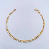 Figaro Bracelet 1.75gr / 19cm / 2.6mm Yellow Gold +0 18K &