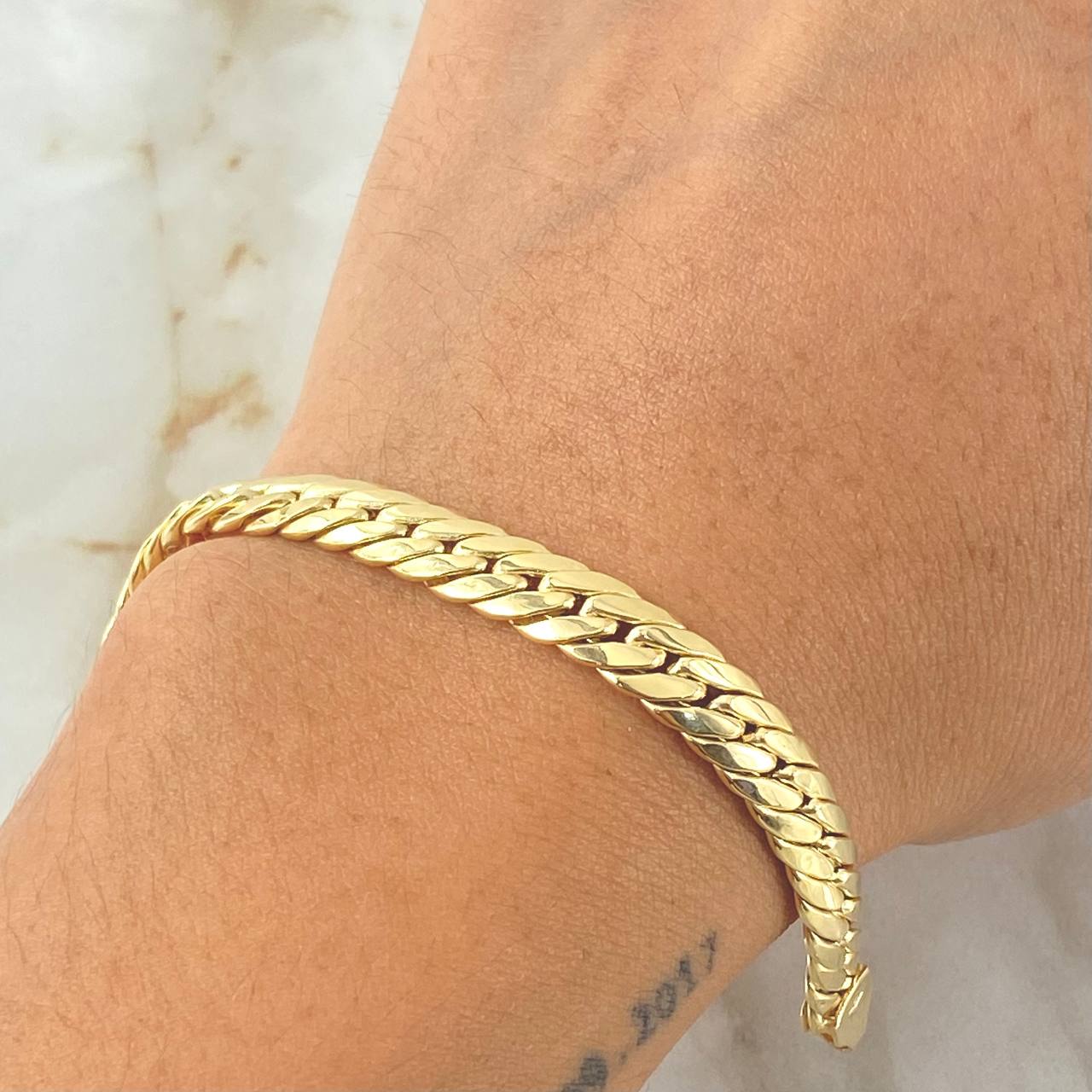 Flat Snake Bracelet 5.1gr / 8.3in / 18K Gold +3$