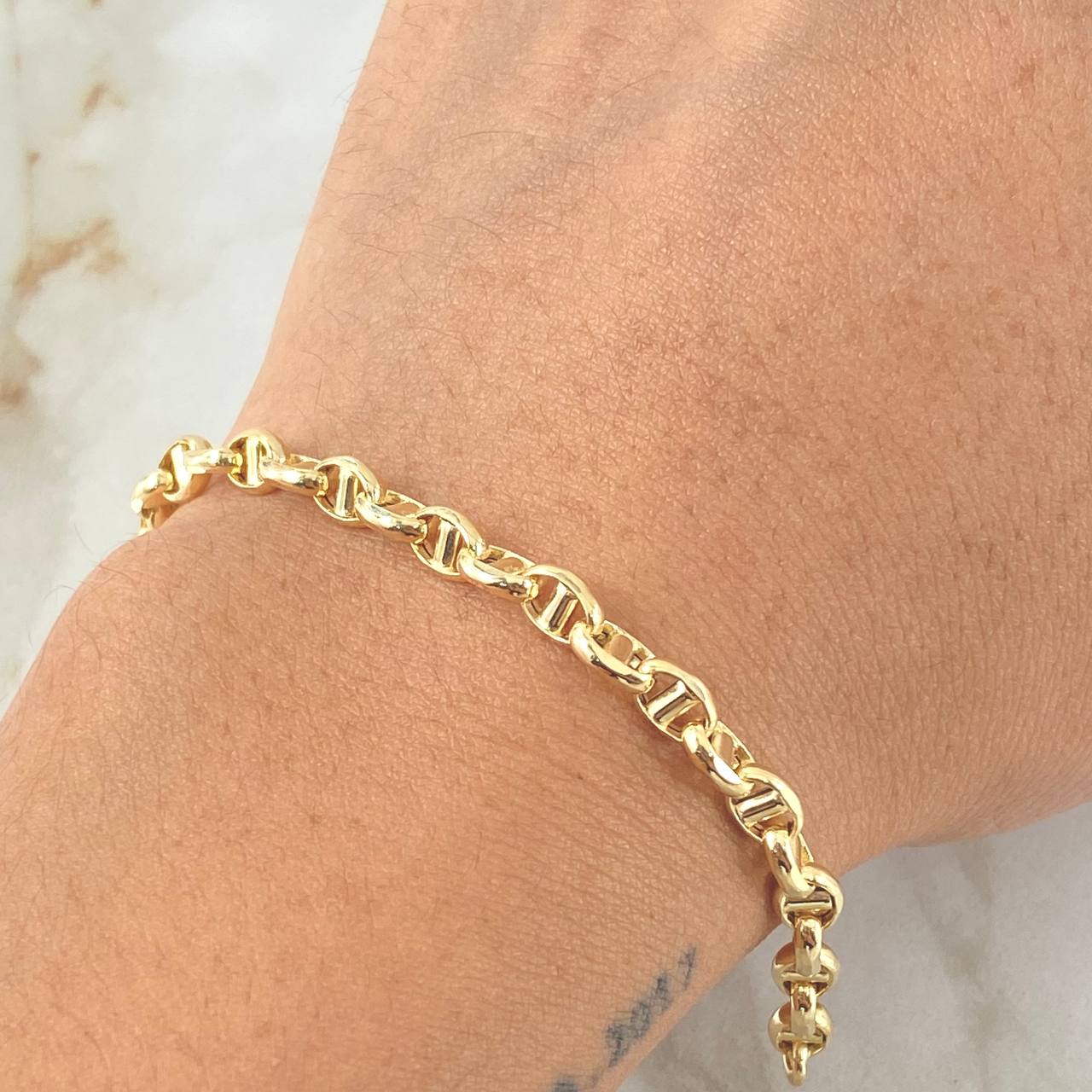 Pulso Marinero 5.3gr / 7 3/4 in / 4.4mm Oro Amarillo +3 18K ©