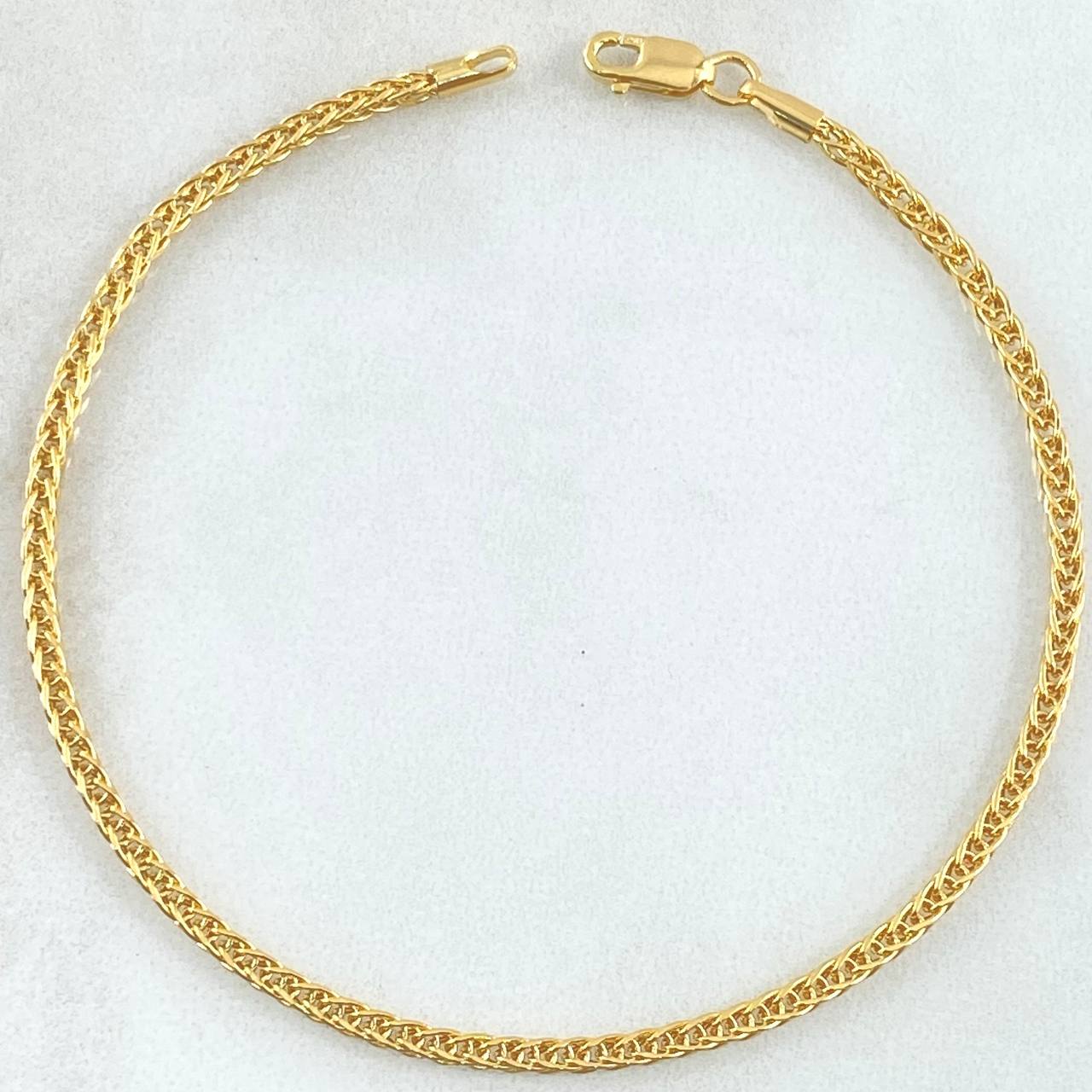 Franco Bracelet 2.1gr / 7.7in / 18K Gold +3$