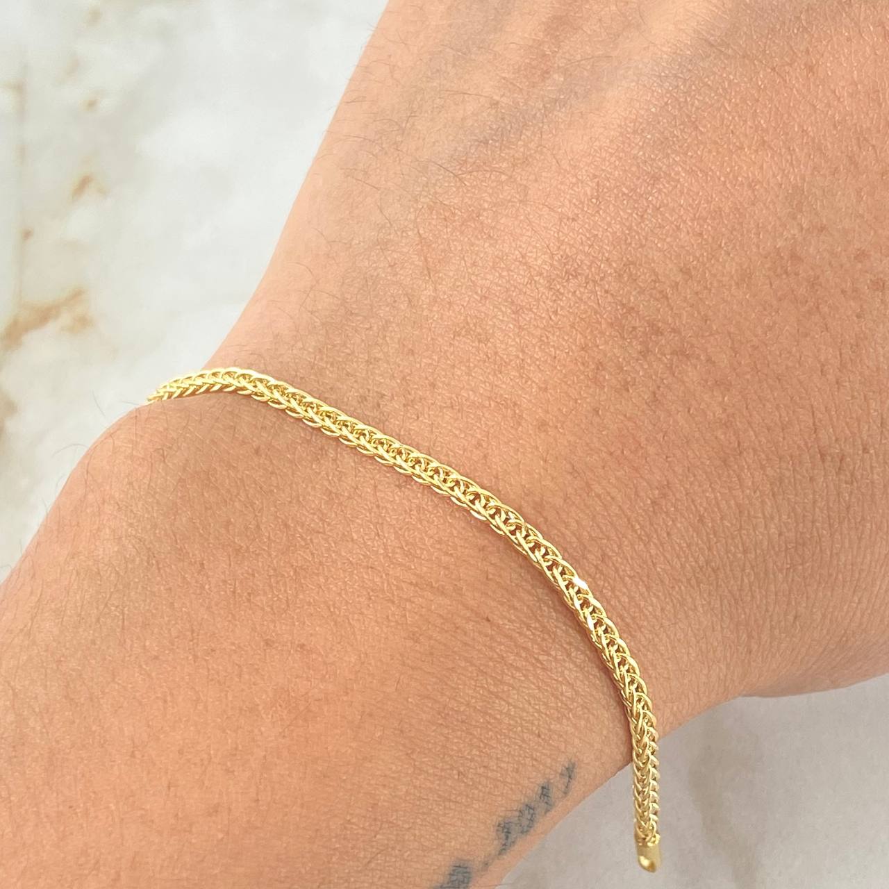 Franco Bracelet 2.1gr / 7.7in / 18K Gold +3$