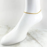 Chinese Anklet 3.95gr / 9.8in / 18K Gold +1$