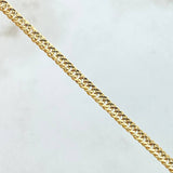 Cuban Links Bracelet Reticulated 1.9gr / 7.5in / 18K Gold +3$