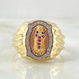 Virgin Guadalupe Ring 6.8gr / Size 10 3/4 / 18K Gold *