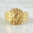 Anillo Rostro Cristo 6.8gr / T10 / Oro Amarillo 18K *