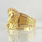 Anillo Rostro Cristo 6.8gr / T10 / Oro Amarillo 18K *