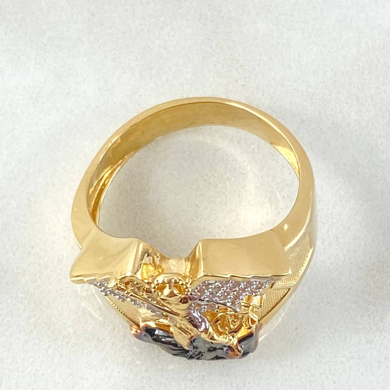Anillo San Miguel Arcangel 10.9gr / T11 / Oro Amarillo 18K *