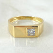 Anillo Recuadro Liso 4.55gr / T9 1/2 / Oro Amarillo 18K *