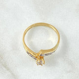 Zig-Zag Solitaire Ring 2.25gr / Size 6 / 18K Gold