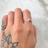 Zig-Zag Solitaire Ring 2.25gr / Size 6 / 18K Gold