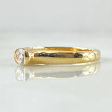 Thick Smooth Solitaire Ring 2.3gr / Size 6 3/4 / 18K Yellow Gold *