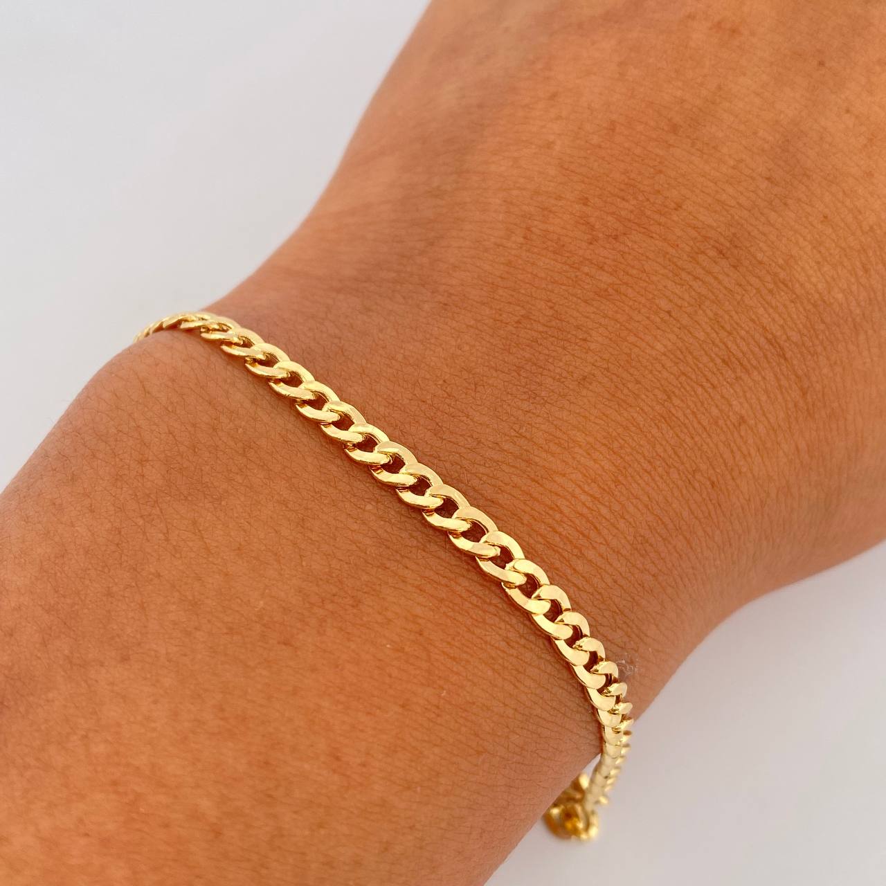 Cuban Links Bracelet 2.4gr / 19cm / 3.1mm Yellow Gold +1 18K $