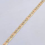 Pulso Escalera Plana 4.15gr / 19.6cm / 3.1mm Tres Oros +3 18K $