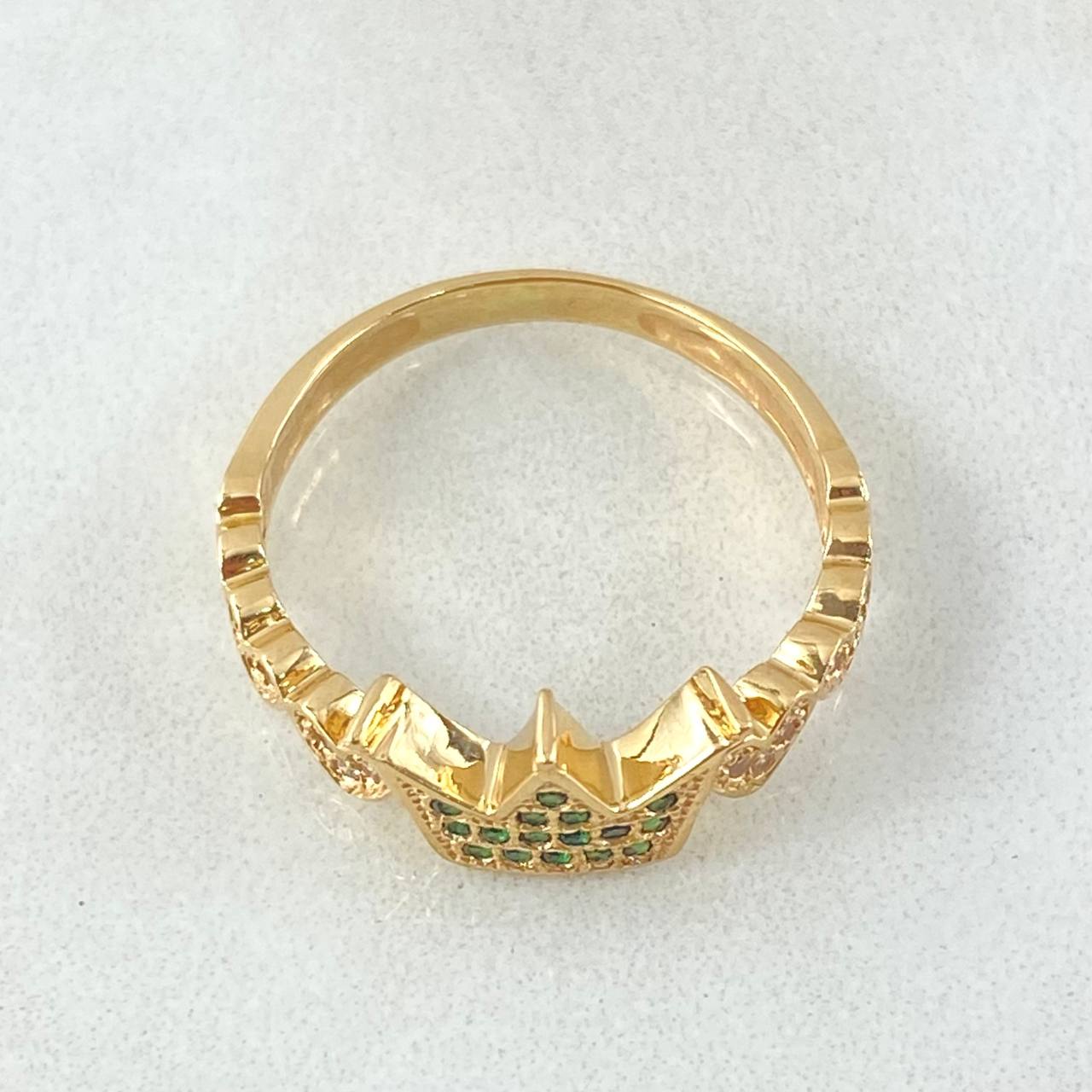 Anillo Corona Corazones 2.8gr / T6 3/4 / Oro Amarillo 18K !