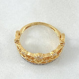 Anillo Corona Corazones Enlazados  3.65gr / T6 1/4 / Dos Oros Amarillo Blanco 18K ©