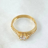 Solitaire Ring Crossed Ladder 2.35gr / Size 6 1/2 / 18K Yellow Gold ©