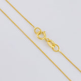 Set Cadena Veneciana + Dije Cruz Lisa / 1.2 g / 19 3/4 in Oro Amarillo 18K