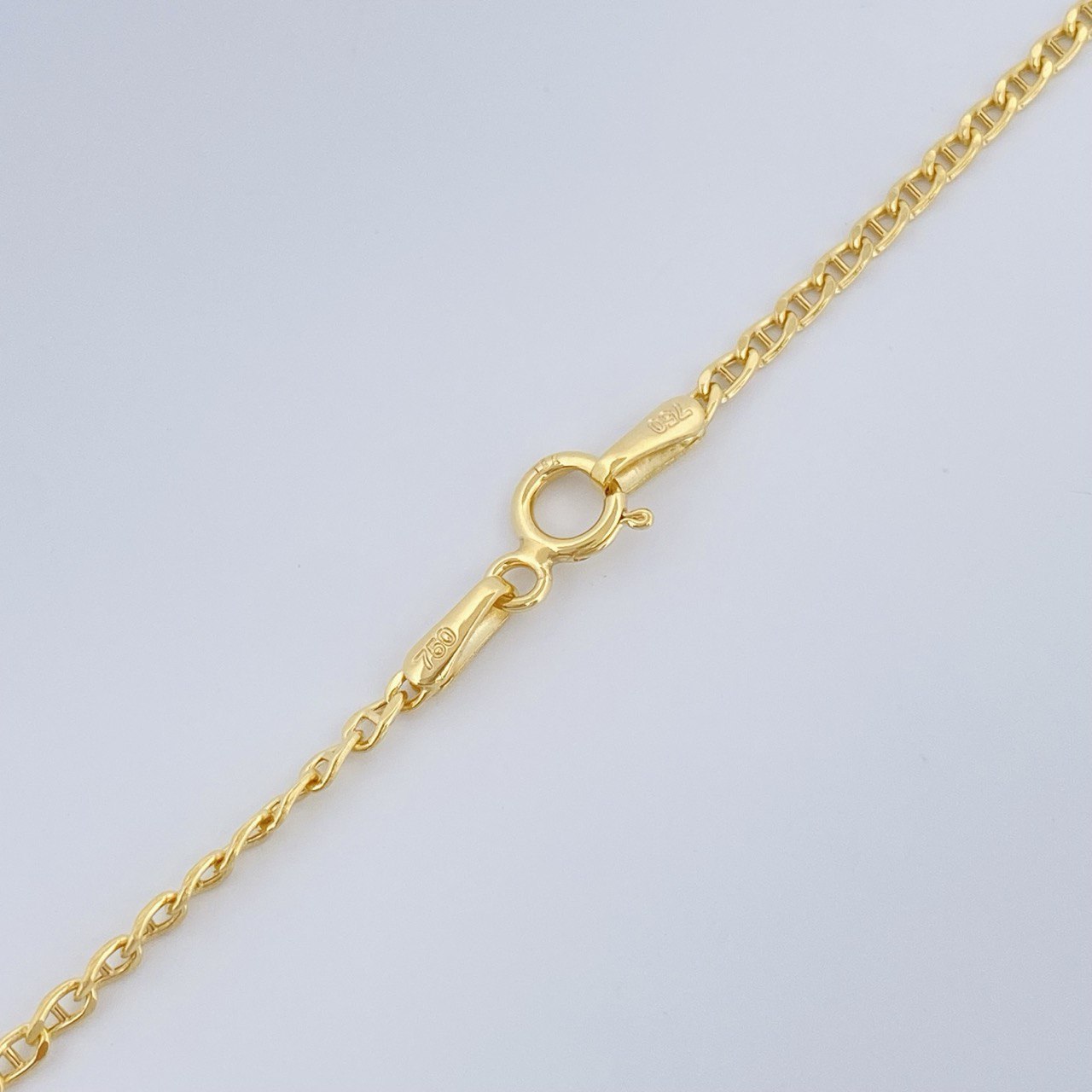 Flat Mariner Chain 2.05gr / 17.9in / 18K Gold +3 $