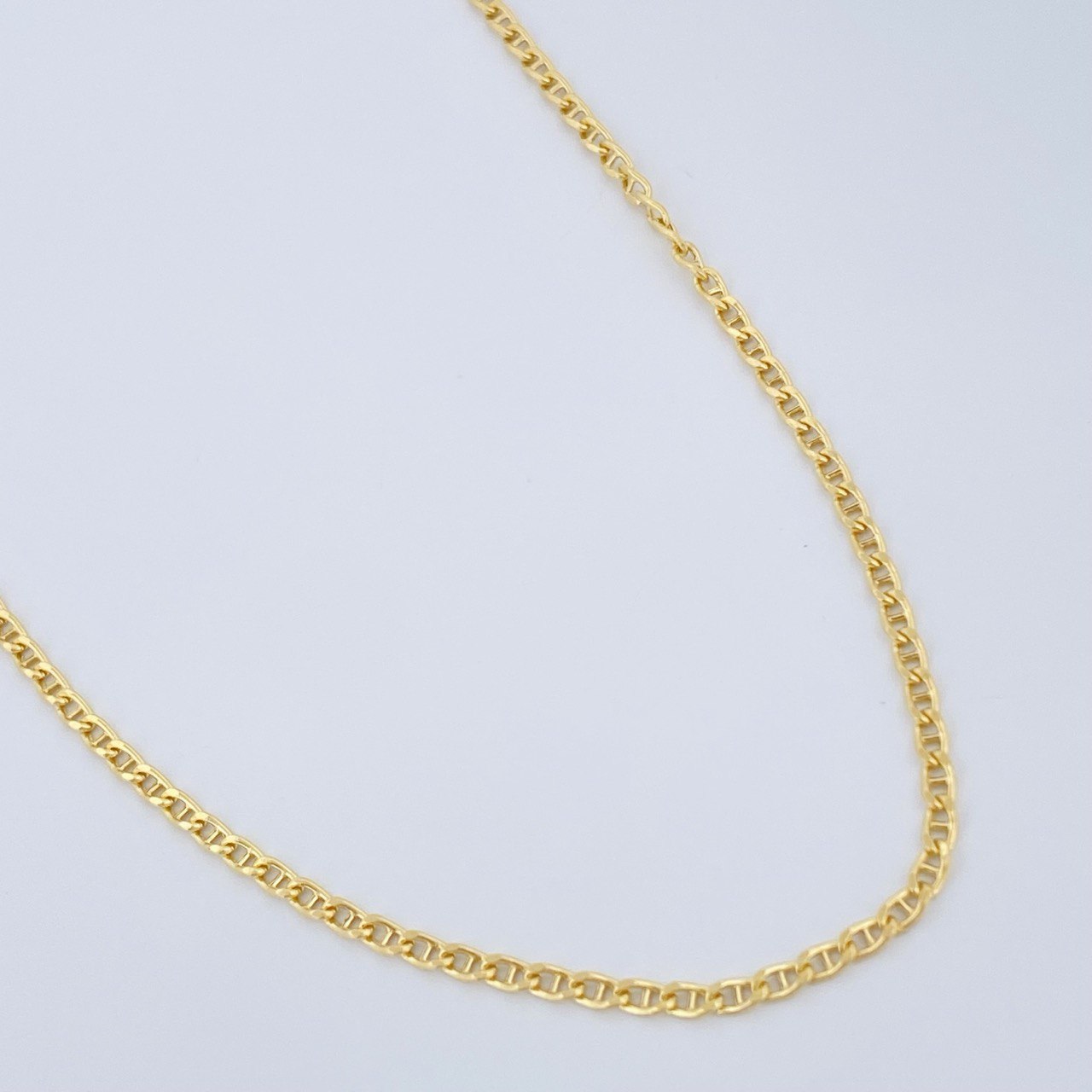 Flat Mariner Chain 2.05gr / 17.9in / 18K Gold +3 $