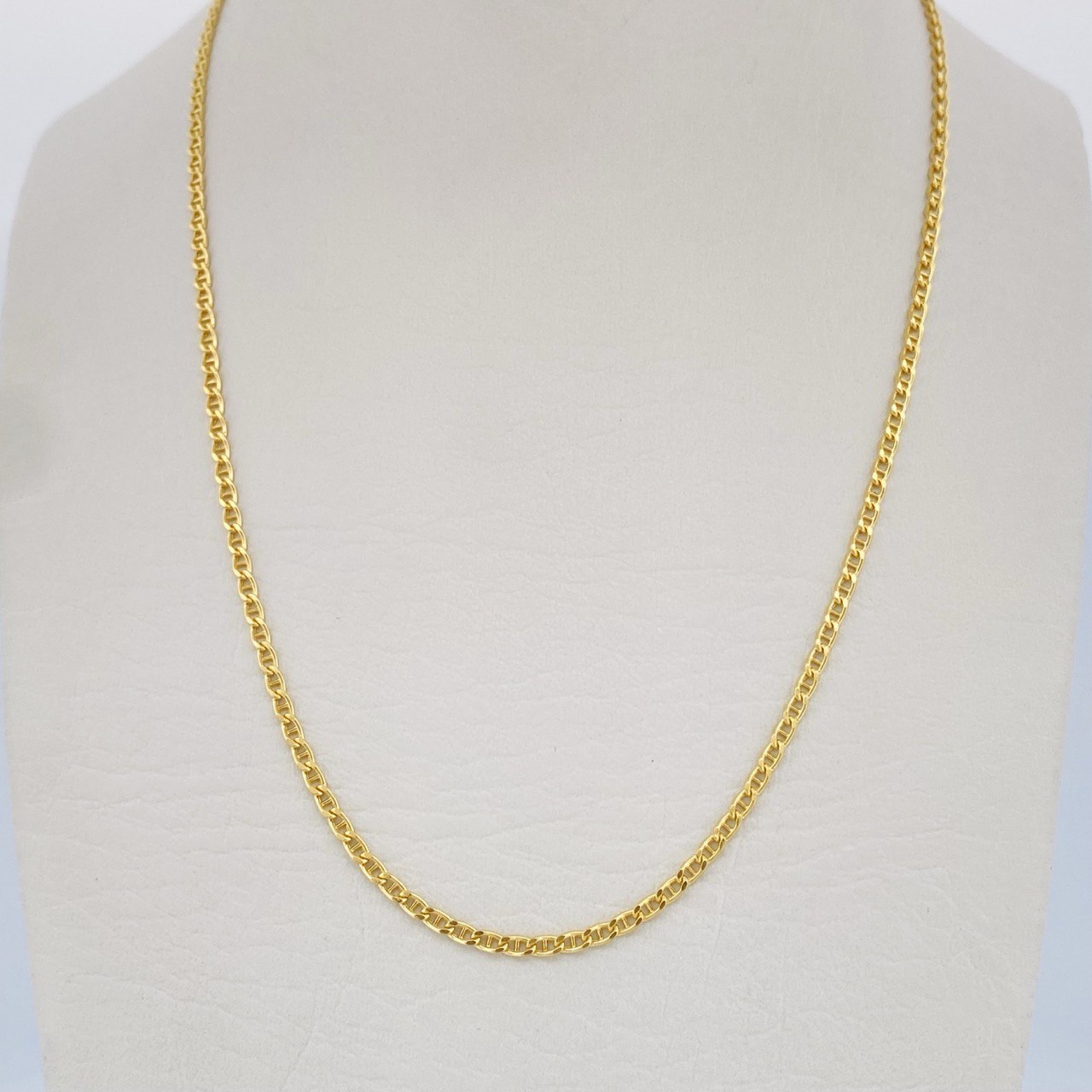 Flat Mariner Chain 2.05gr / 17.9in / 18K Gold +3 $