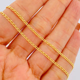 Flat Mariner Chain 2.05gr / 17.9in / 18K Gold +3 $