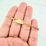 Bracelet Baby Roll-On Oval Plate Dolphin 2.35 g / 6 1/4 in / 5 1/2 in 2.8 mm Yellow Gold 18K