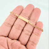 Pulso Bebé Roll-On Placa Octagonal Curva 2.35 g / 6 1/2 in-6 in/ 2.8 mm Oro Amarillo 18K