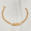 Baby Bracelet Roll-On Octagonal Curved Plate 2 g / 5 1/2 in-4 3/4 in / 2.8 mm Yellow Gold 18K