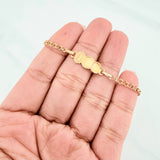 Bracelet Baby Roll-On Cloud Plate Virgin Guadalupe 2.3 g / 7 in-5/14 in / 2.8 mm Yellow Gold 18K