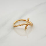Anillo Cruz Ola 1.7 g / T6 1/2 Oro Amarillo 18K