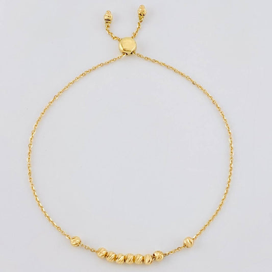 Pulso Modulable Aro Seguido Linea Septima 1.95 g / 8 3/4 in - 1 1/2 in / 1.2 mm Oro Amarillo 18K