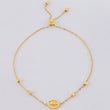 Adjustable Bracelet Classic Link Miraculous Virgin 2.25 g / 8 3/4 in - 2 1/2 in / 1.2 mm Yellow Gold 18K