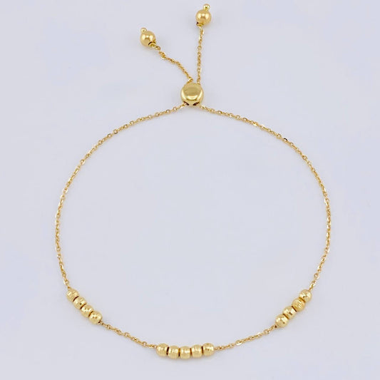 Pulso Modulable Aro Seguido Tres Lineas 2.45 g / 9 1/2 in - 2 3/4 in / 1.2 mm Oro Amarillo 18K