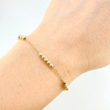 Pulso Modulable Aro Seguido Tres Lineas 2.45 g / 9 1/2 in - 2 3/4 in / 1.2 mm Oro Amarillo 18K