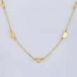 Cadena Aro Seguido Trio Silueta De Corazones 2.15 g / 17 1/4 in / 1.05 mm Oro Amarillo 18K