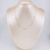 Cadena Aro Seguido Trio Silueta De Corazones 2.15 g / 17 1/4 in / 1.05 mm Oro Amarillo 18K