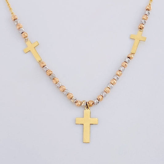 Cadena Aro Seguido Trinidad De Cruces 2.9 g / 17 1/2 in / 1.05 mm Oro Amarillo 18K