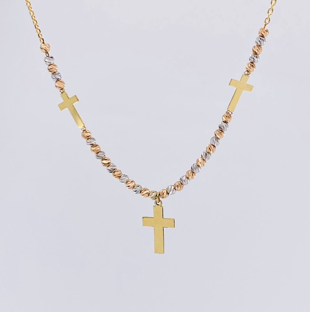 Cadena Aro Seguido Trinidad De Cruces 2.9 g / 17 1/2 in / 1.05 mm Oro Amarillo 18K