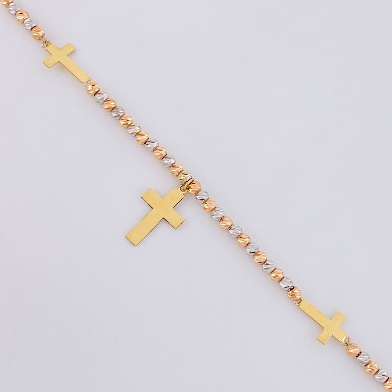 Cadena Aro Seguido Trinidad De Cruces 2.9 g / 17 1/2 in / 1.05 mm Oro Amarillo 18K