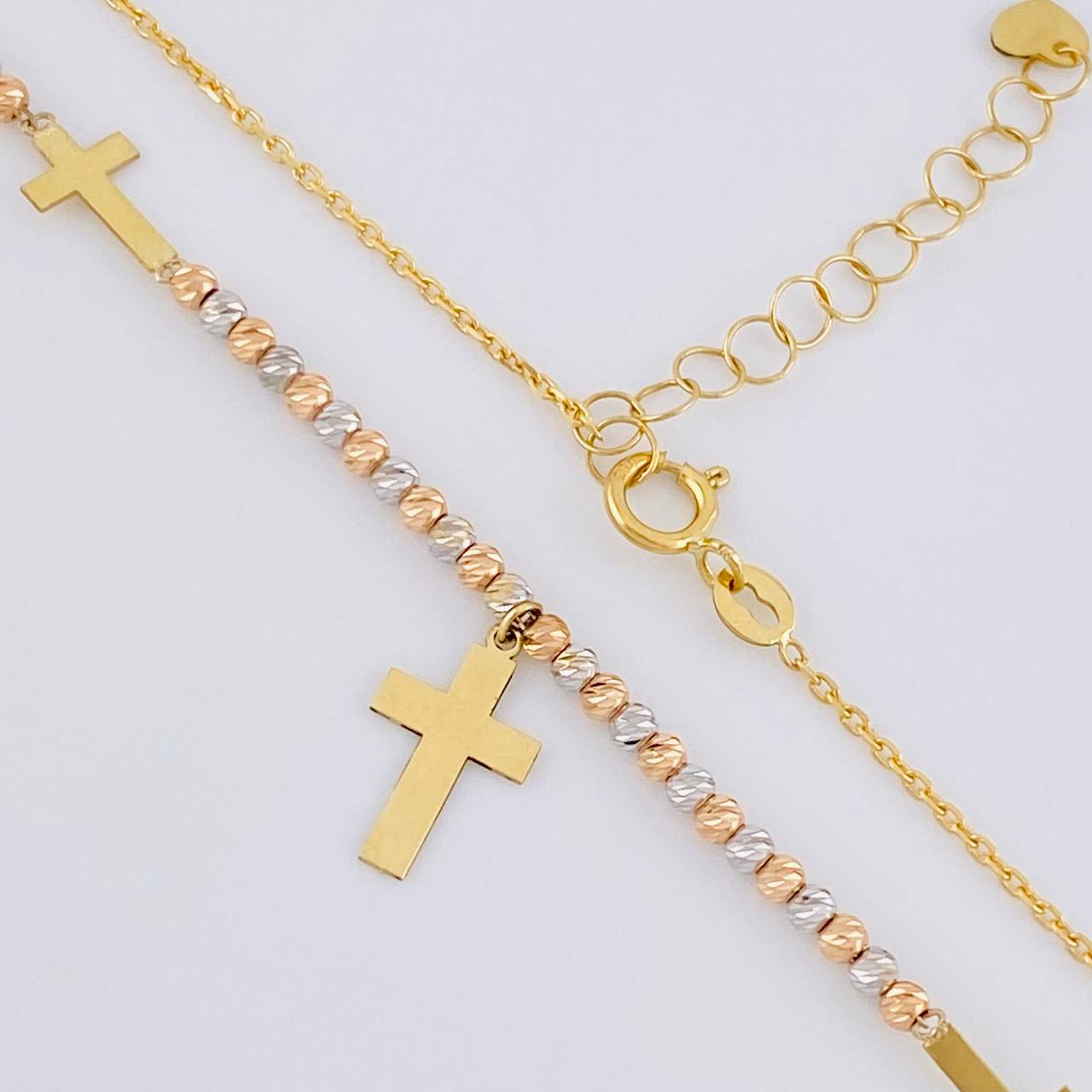 Cadena Aro Seguido Trinidad De Cruces 2.9 g / 17 1/2 in / 1.05 mm Oro Amarillo 18K