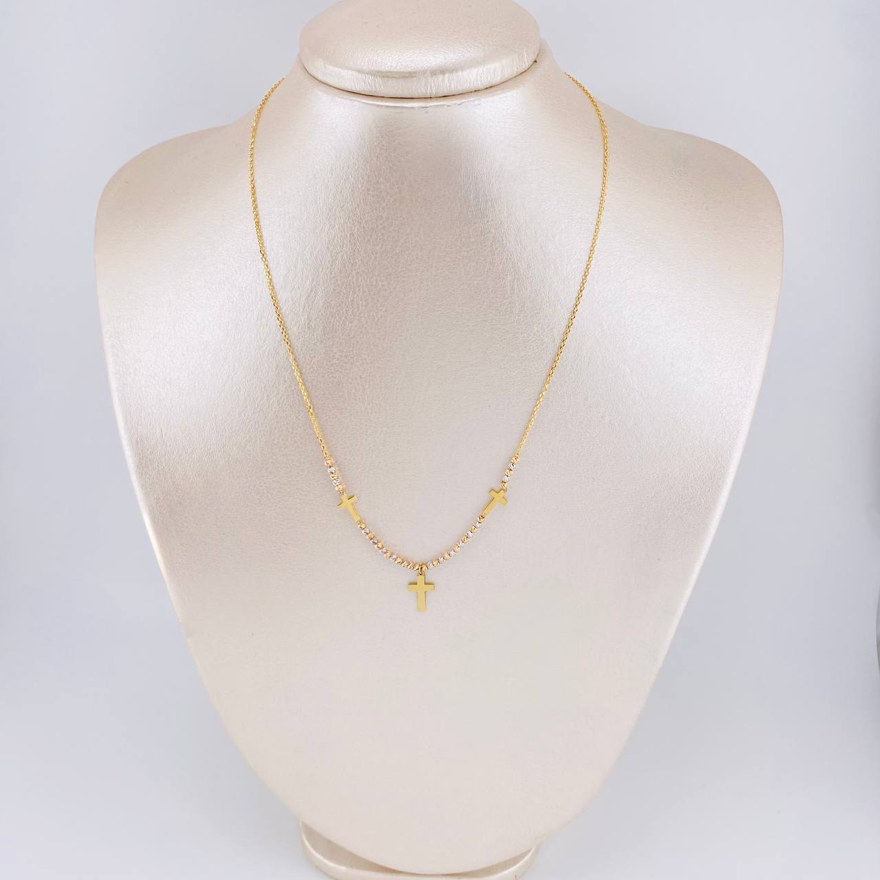 Cadena Aro Seguido Trinidad De Cruces 2.9 g / 17 1/2 in / 1.05 mm Oro Amarillo 18K
