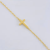 Classic Link Chain with Side Cross 2.55 g / 18 in / 1.4 mm Yellow Gold 18K