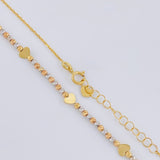 Cadena Aro Seguido El Quinto Corazón 3.2 g / 17 1/2 in / 0.75 mm Tres Oros 18K