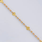Cadena Aro Seguido El Quinto Corazón 3.2 g / 17 1/2 in / 0.75 mm Tres Oros 18K