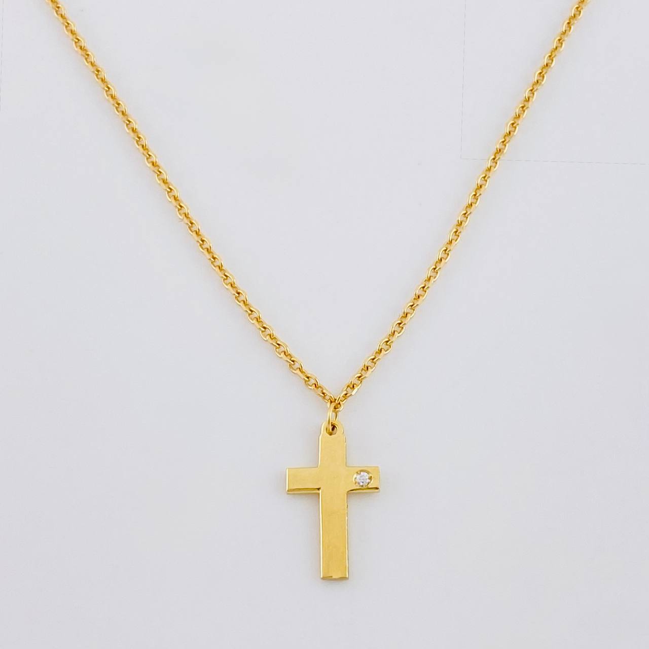 Cadena Aro Seguido Cruz 2.75 g / 19 1/2 in / 1.2 mm Oro Amarillo 18K