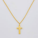 Cadena Aro Seguido Cruz 2.75 g / 19 1/2 in / 1.2 mm Oro Amarillo 18K