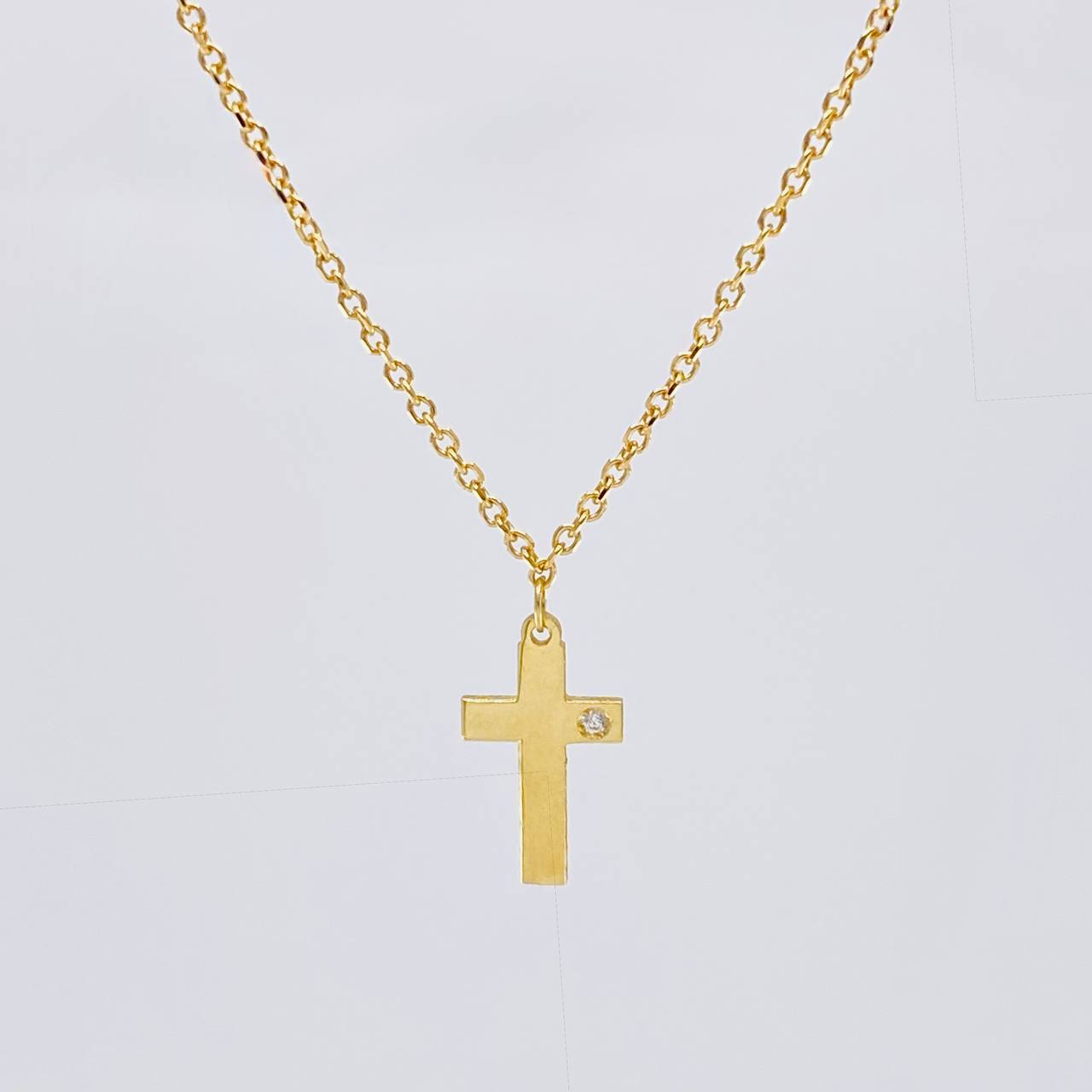 Cadena Aro Seguido Cruz 2.75 g / 19 1/2 in / 1.2 mm Oro Amarillo 18K