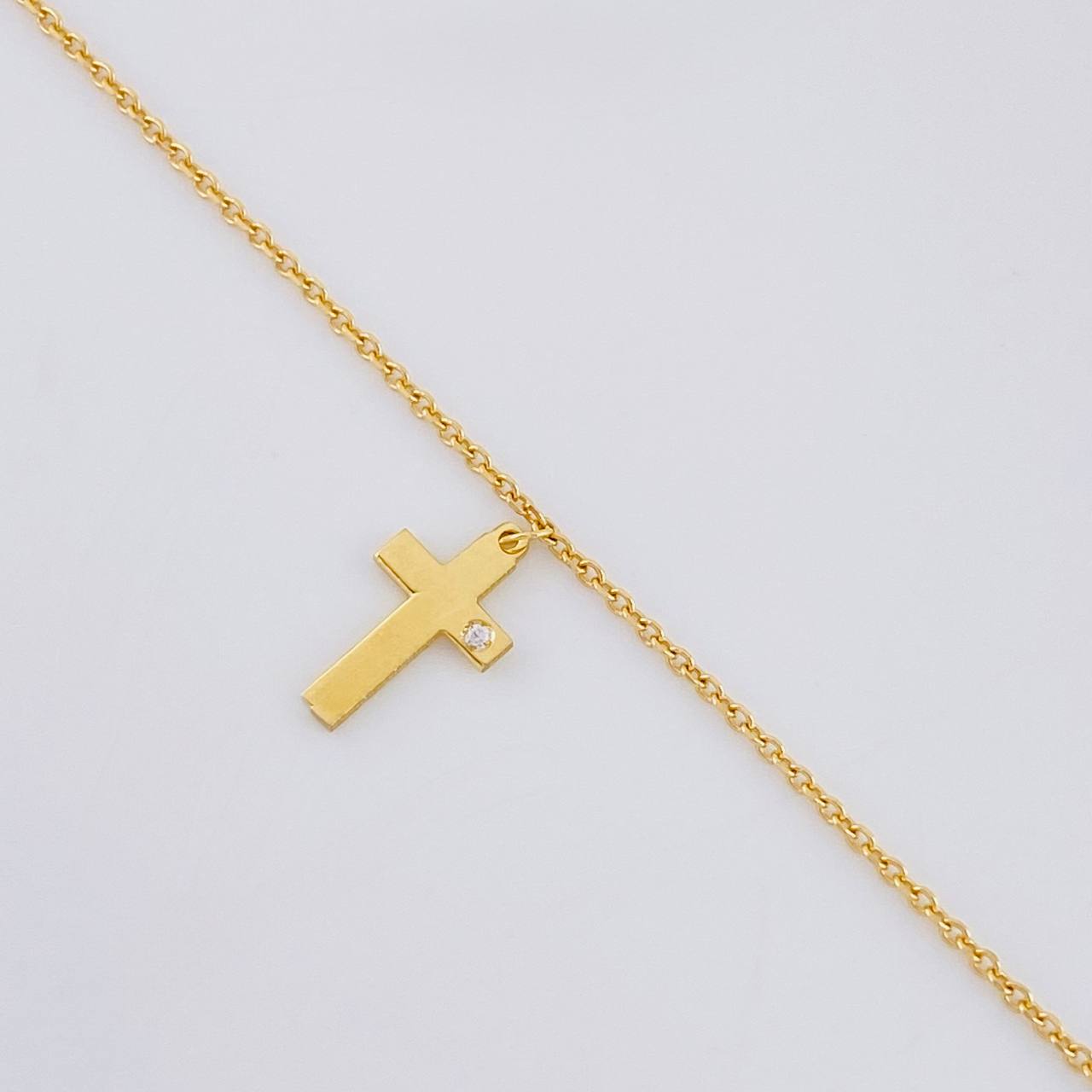 Cadena Aro Seguido Cruz 2.75 g / 19 1/2 in / 1.2 mm Oro Amarillo 18K